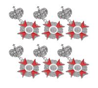 VILLCASE Broche de Emblema Vintage para Hombre 6 Piezas Insignias Reales Británicas de Aleación Medallas Clásicas para Bodas Eventos y Fiestas Accesorios Retro Elegantes
