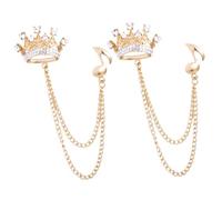 VILLCASE Broche de Notas Musicales y Emblema para Hombre, Aleación Dorada, Conjunto 2 Piezas, Pin para Traje y Suéter, Accesorio Elegante para Eventos y Fiestas