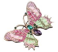 VILLCASE Broche de Solapa Diseño de Mariposa en Aleación, Firme y Difícil de Caer, Accesorio Impresionante para Vestidos de Boda y Cumpleaños