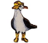 VILLCASE Broche Decorativo de Animal de Madera Ligero para Ropa Sombrero y Mochila Diseño de Pájaro Adorable Broche de Solapa de Metal Resistente Accesorio Unisex para Uso Diario