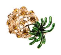 VILLCASE Broche Piña Esmaltado con Pin Solapa Fruta Tropical para Mujer Accesorio Divertido y Resistente para Vestidos Chaquetas y Jersey para Bodas y Fiestas Veraniegas