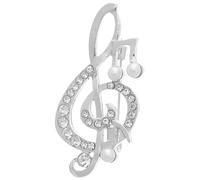 VILLCASE Broche Símbolo Musical para Mujer en Aleación Plata, Diseño Único y Estético, Resistente y No Se Desvanece, Adecuado para Uso Diario y Vestidos