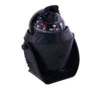 VILLCASE Brújula de Bola Guía Náutica Negra Ajuste de Declinación Magnética y Montaje Fácil para Uso Marino Iluminación Abs 12v