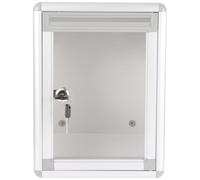 VILLCASE Buzón de Sugerencias de Aleación de Aluminio Rojo para Pared Cerradura Segura Diseño Resistente Adecuado para Uso Exterior y Recaudación de Fondos