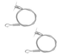 VILLCASE Cable de Acero Inoxidable para Colgar Cuadros, 2 M, Kit con Gancho de Seguridad y Mosquetón, Alambre Colgante Ajustable Resistente y Anticorrosión para Hogar, Oficina y Galerías