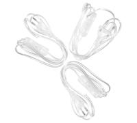 VILLCASE Cable Lámpara Transparente Cable de Alimentación de 1.8 Metros 3 Piezas con Interruptor para Lámparas Compatible y Fácil de Controlar para Dispositivos Eléctricos