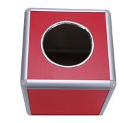 VILLCASE Caja de Rifa para Almacenar Bolas de Lotería y Donaciones en Fiestas Cuadrada Roja de Aleación de Aluminio Diseño Clásico Brillante Color