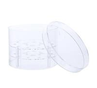 VILLCASE Caja Decorativa Redonda de Acrílico Transparente para Flores Preservadas Tamaño Mediano para 15 Rosas Tapa Sellable para Conservación Floral y Obsequio Especial