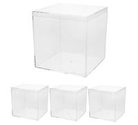 VILLCASE Caja Metacrilato Para Dulces Transparente Organizadora De Joyería 4 Unidades