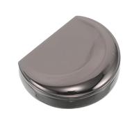 VILLCASE Caja Metálica Vacía de Bálsamo Labial Forma Luna 5 Ml Tapa Deslizante, Estuche Compacto Recargable para Brillo de Labios y Muestras Cosméticas, Portátil para Viajes al Aire Libre