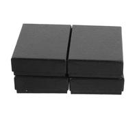 VILLCASE Caja Organizadora de Relojes de Bolsillo para Hombre, Material Cartón Negro Cojines Removibles, Paquete de 4 Piezas Adecuado para Uso en Negocios y Tiendas