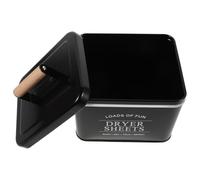 VILLCASE Caja Organizadora para Detergente en Polvo y Hojas para Secadora con Tapa Hermética y Asa de Madera Integrada para Cuarto de Lavado y Baños