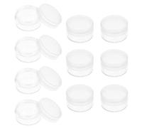 VILLCASE Caja Organizadora para Reparación de Relojes, Set 10 Piezas, Caja Sellada con Tapa Roscada, Diámetro 30 Mm, Altura 16 Mm, Plástico Transparente, Estuche Compacto para Piezas