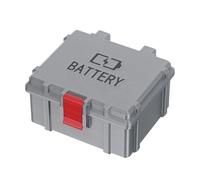 VILLCASE Caja Organizadora Tamaño 12x11x6cm para Pilas AAA con 48 Compartimentos Separados, Resistente al Agua y Golpes, Ligera y Portátil Petg para Uso en Oficina y Hogar