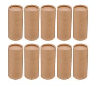 VILLCASE Cajas de Obsequio de Papel Kraft Natural, 15 Piezas, Cilindros Multifuncionales de 50 Ml para Almacenamiento de Té, Snacks y Accesorios Domésticos, Recipientes Ecológicos sin Olor