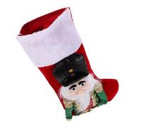 VILLCASE Calcetín Navideño de Cascanuecas Adorno de Soldado Cascanueces Colgante de Calcetín para Decoración Navideña Familiar el Árbol de Navidad Color Rojo