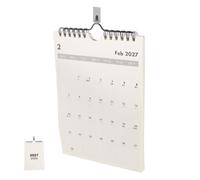 VILLCASE Calendario de Pared 2027 Minimalista para Oficina con Encuadernación en Espiral, Papel Resistente y Decoracion Colegio Adecuado para Planificación Mensual y Organización Familiar