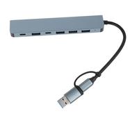 VILLCASE Centro de Alta Velocidad USB Puertos Extensor de Puerto para Portátil Tableta Compacto y Portátil sin Necesidad de Instalar Controladores para Uso Oficina o Hogar