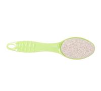 VILLCASE Cepillo para Pies de Piedra Pómez Natural Doble Cara, Exfoliante Portátil para Eliminar Callos, Diseño Ergonómico en Color Verde, Adecuado para Pedicura y Cuidado Piel Muerta