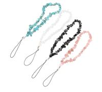 VILLCASE Charm para Teléfono Cuentas de Piedra Decorativo y Antideslizante, Cordón Creativo para Móvil 4 Piezas, Accesorio Ideal para Llevar Tu Teléfono Siempre Cerca