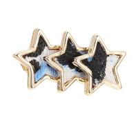 VILLCASE Charms para Correas de Reloj de Silicona para Mujer, Adornos de Estrella de Acero Inoxidable, Decoración de Accesorios de 3 Piezas, Estilo Animal Print, Tamaño Pequeño, Color