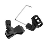 VILLCASE Clip de Micrófono Soporte para Micrófono de Saxofón Abs E Hierro Negro Portátil Fijación y Saxofón Alto o Tenor Uso en Interpretación Musical