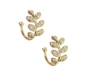 VILLCASE Clip para Orejas sin Perforaciones Delicados y Elegantes Adornos para Orejas Ajustables para Huesos para Uso Diario y Eventos Especiales Color Dorado