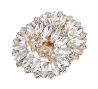 VILLCASE Clips para Zapatos Flores Desmontables y Cristales, Accesorios para Tacones Altos Mujer, Adornos Elegantes para Boda y Fiesta, Decoración Punta Zapatos, 1 Par