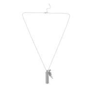 VILLCASE Colgante Collar Urna para Cenizas de Mascotas, Colgante de Metal de Titanio Resistente, Diseño Alas de Ángel, Joyería Conmemorativa para Recuerdo Eterno