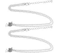 VILLCASE Collar Colgante de Francesa Metálico para Mujer Diseño Musical Elegante Pack de 2 Unidades Joyería Ligera y Duradera para Amantes Música