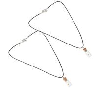 VILLCASE Collar Religioso Dije de Botella de Vidrio y Semillas de Mostaza 2 Unidades Cuerda Sintética Negra Joyería Cristiana Inspiradora para Hombres y Mujeres Medallón Pequeño para