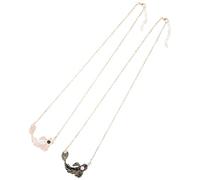 VILLCASE Collares Colgantes de Peces Koi Tai Chi Juego de 2 Unidades Negro y Collar Decorativo para Novia Obsequio Romántico para Ella y Él