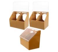 VILLCASE Comedero Colgante para Palomas y Pájaros Pequeños, Plástico Resistente y Fácil de Limpiar, Pack de 3 Unidades Rejilla para Jaula de Aves