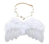 VILLCASE Conjunto de Alas de Ángel con Diadema para Recién Nacidos Accesorios de Alas de Decoración para Fotos Celebración de Shower