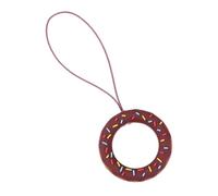 VILLCASE Correa para Teléfono Móvil y Cordón para Anillo de Dedo Antipérdida para Smartphone, Colgante Colgante de Silicona Marrón, Compatible con Modelos 7 Plus/8/xs/max, Accesorio Ligero