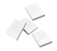 VILLCASE Cuaderno de Índice para Matemáticas, Cuaderno de Práctica Papel Cuadriculado, 4 Libros de 100 Hojas, Blanco, de Papel, Ejes X-cara en Blanco, para Ejercicios de Matemáticas y Uso