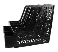 VILLCASE Cubículo de Archivos de Múltiples Cuadrículas Soporte de Almacenamiento de Archivos Plástico Diseño Moderno Gran Capacidad para Organizar Libros y Periódicos en Oficina y Estudio