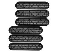 VILLCASE Cubierta de Ventilación Moderna de Plástico Negro para Armarios y Zapateros, 6 Unidades, Rejilla de Malla para Ventilación y Disipación de Calor, Respiradero para Guardarropa,