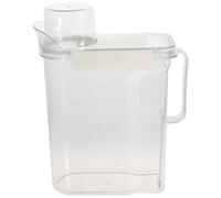 VILLCASE Cubo de Lavandería Transparente Tapa Hermética Almacenamiento para Detergente Polvo Tamaño Pequeño 18X29 CM Dispensador Recargable para Loción y Artículos de Aseo Adecuado