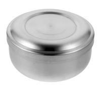 VILLCASE Cuenco de Afeitar con Diseño Simple de Acero Inoxidable para Hombres Seguro y Práctico, Tazón para Jabón de Afeitar Adecuado para Uso en Barbería Casa