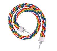 VILLCASE Cuerda de Algodón de Loro Cuerda de Escalada de Loro Perchas de de Pájaro Columpio de Escalada Juguetes de Pie de Espiral Colorido Estante de Pie para Perico Cockatiel (105cm)