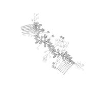 VILLCASE de Flores de Accesorio Delicado y Lujoso Diseño Floral en Aleación Plateada para Boda para de Cabello en Obsequios