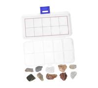 VILLCASE de Minerales y para Especímenes Naturales Fósiles y Cristales Incluye Guía y Caja de Exhibición para Aprendizaje Clase y Casa