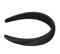 VILLCASE Diadema Ancha Acolchada de Satén Negra, Banda Lisa Pelo, Diadema Gruesa Fina y Cómoda, Accesorio Versátil para Uso Diario y Maquillaje, Adecuado para Mujeres y Niñas