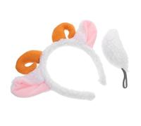 VILLCASE Diadema de Cuernos de Oveja de Felpa Color, Diadema Orejas de Cordero Elástica para Fiestas Temáticas, Cosplay y Accesorios Cabello de Niñas y Mujeres