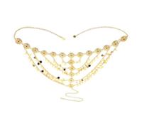 VILLCASE Diadema de Ligera con Monedas y Borlas para Mujer Cadena de Frente Bohemia para Fiestas Temáticas Actuaciones y Estilo Diario Accesorio Exótico para Cabello Eventos y Festivales