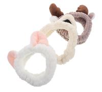 VILLCASE Diadema de Spa Facial 3 Piezas Orejas de Gato, Banda Pelo Suave y Elástica, Accesorios para Maquillaje y Lavado de Cara, Adecuado para Cuidado Piel y Belleza Diaria