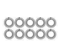 VILLCASE Diadema Flexible Peine Circular Elástico de Plástico Negro Juego de 10 Unidades Ajustable para Todo Tipo de Cabello Adecuado para Maquillaje Lavado Facial y Ejercicio