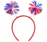 VILLCASE Diadema Patriótica Accesorio Cabello Día Independencia Bola Esponjosa, Ligera y Fácil de Usar en Celebraciones del 4 de Julio