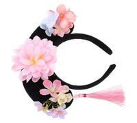 VILLCASE Diadema Vintage para Mujer Estilo Hanfu Dinastía Qing, Banda Antideslizante de Algodón y Seda, Adecuado para Cosplay y Banquetes Elegantes